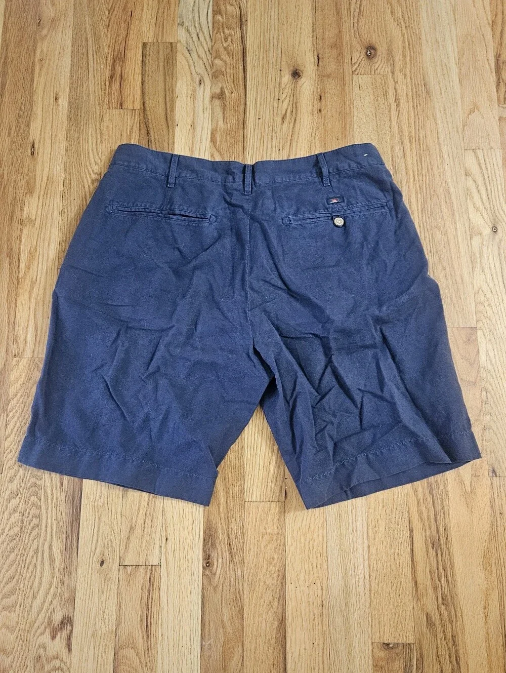 Faherty Malibu Linen-Cotton Chino Shorts in dark navy